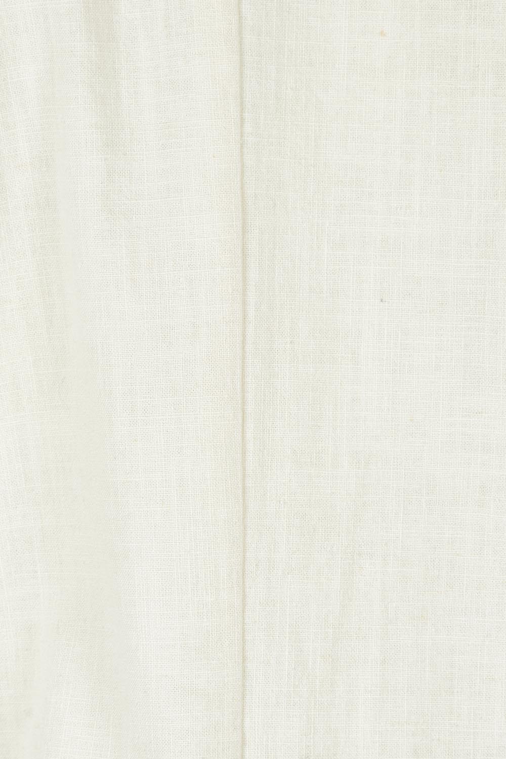 Product shot of the Cotton Linen Longline Blazer in colour Cream, detail
