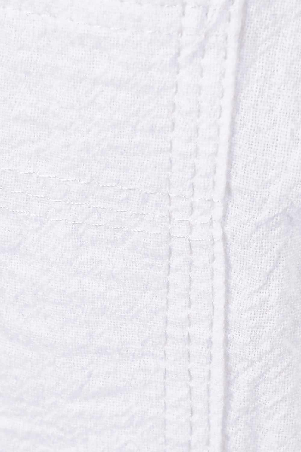 Product shot of the Cotton Wide Leg Pant in colour White (White), detail