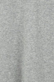 Product shot of the Cotton Cashmere Wool V Neck Knit Dress in colour Opalgrey (Grey), detail