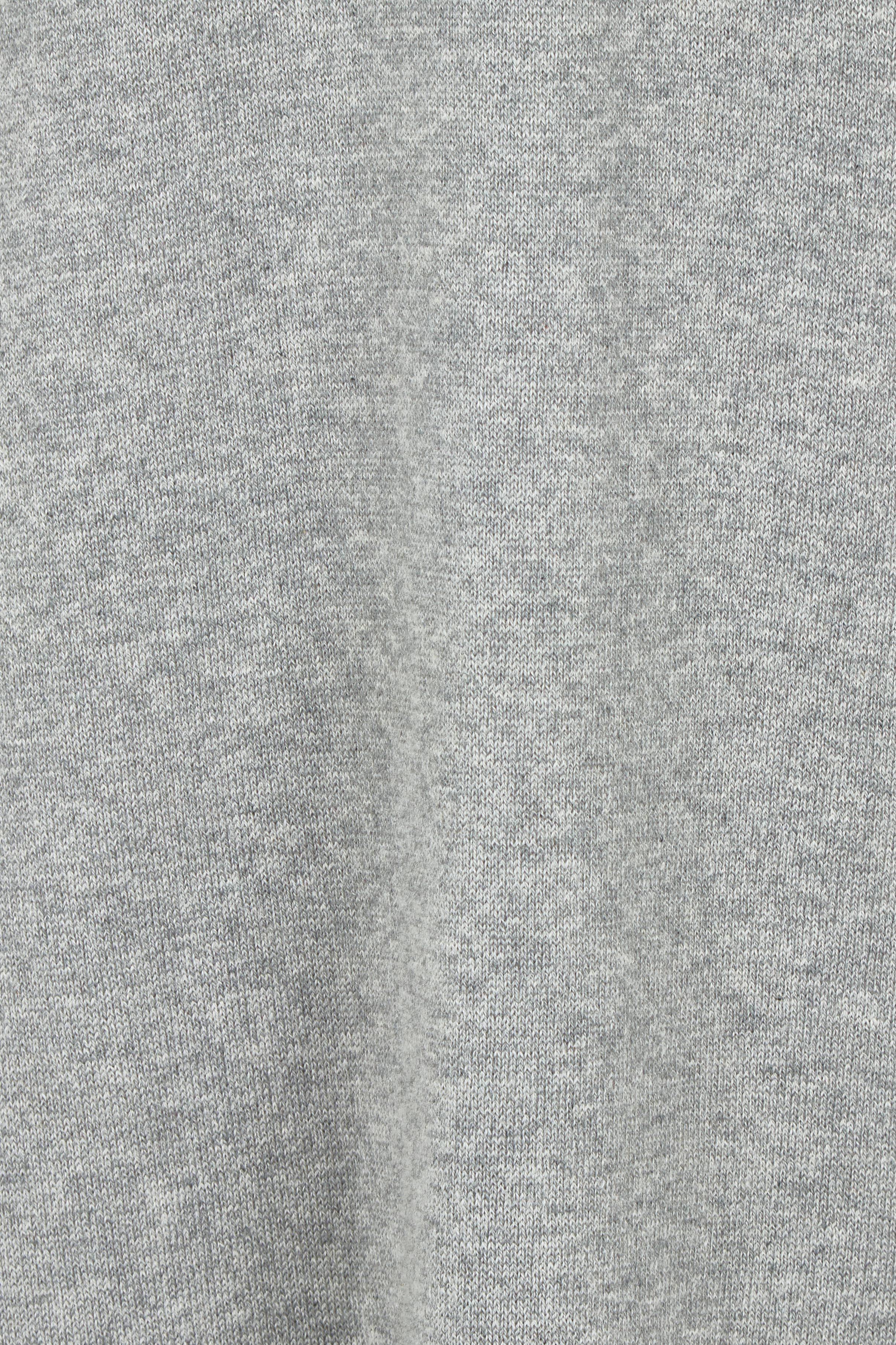 Product shot of the Cotton Cashmere Wool V Neck Knit Dress in colour Opalgrey (Grey), detail