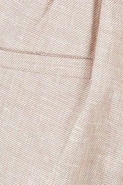 Product shot of the Linen Cotton Wide Leg Pant in colour Desertsand, detail
