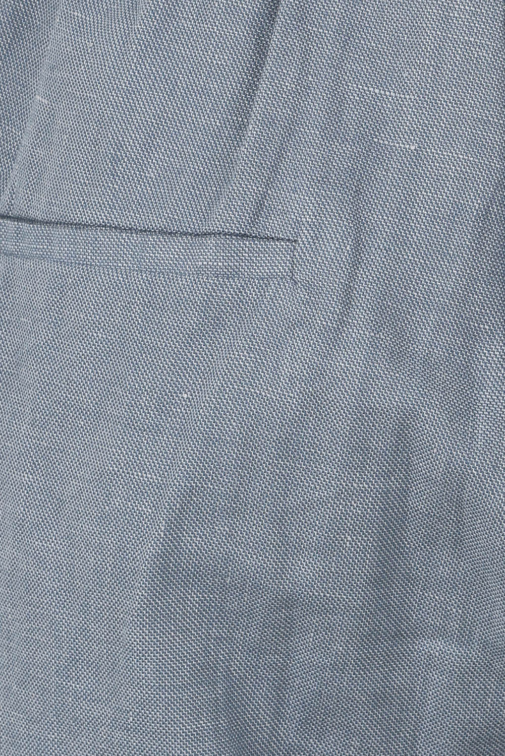 Product shot of the Linen Cotton 7/8 Pant in colour Chambray (Blue), detail