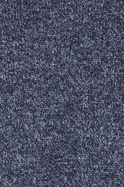 Product shot of the Wool Rolled Neck Jumper in colour Denim (Blue), detail
