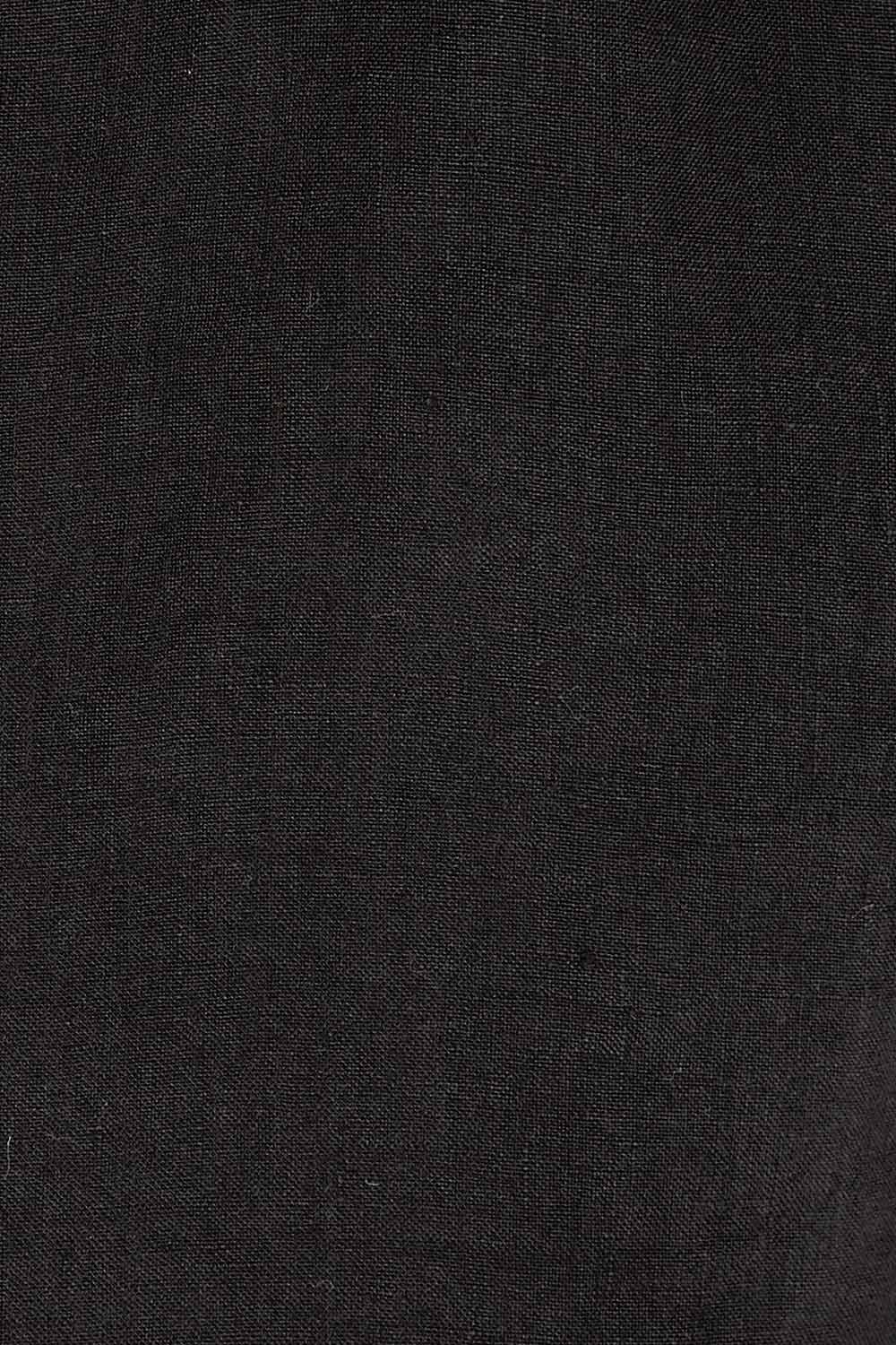 Product shot of the Linen Blazer in colour Black (Black), detail