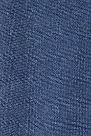 Product shot of the Wool Cashmere Sweater in colour Denim (Blue), detail