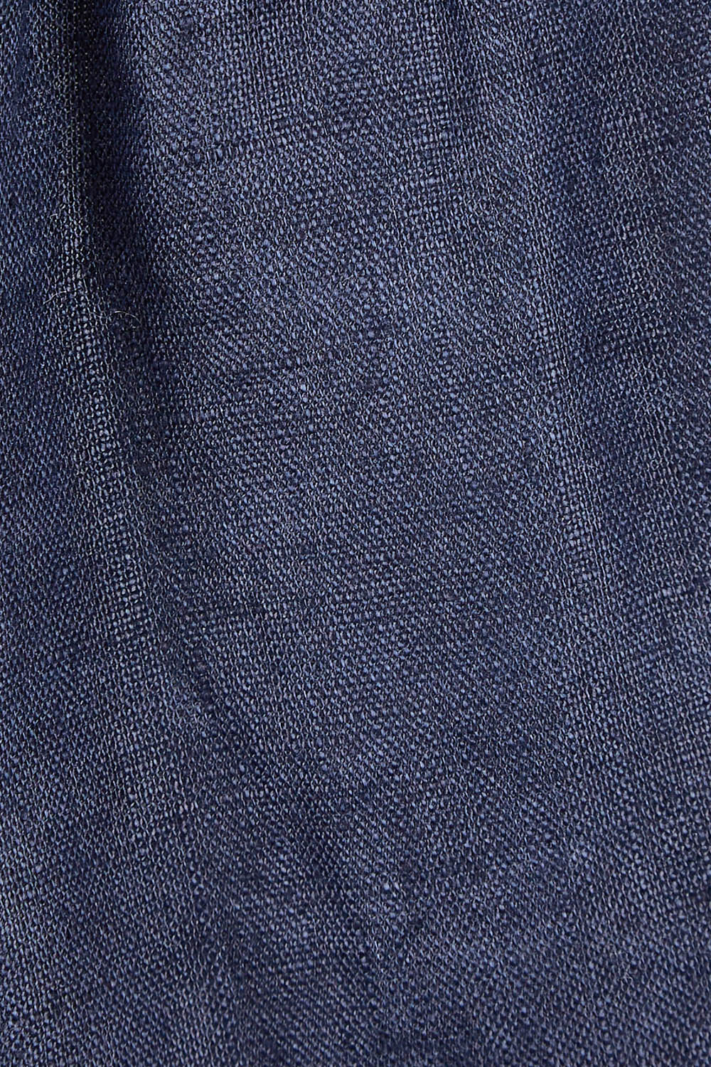 Product shot of the Linen Relaxed Pants in colour Navy (Blue), detail