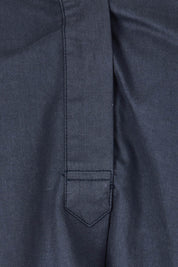 Product shot of the Cotton Poplin Swing Dress in colour Dustyblue (Blue), detail