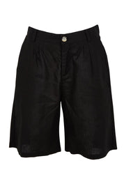 Preloved Linen Cotton Long Short - Black