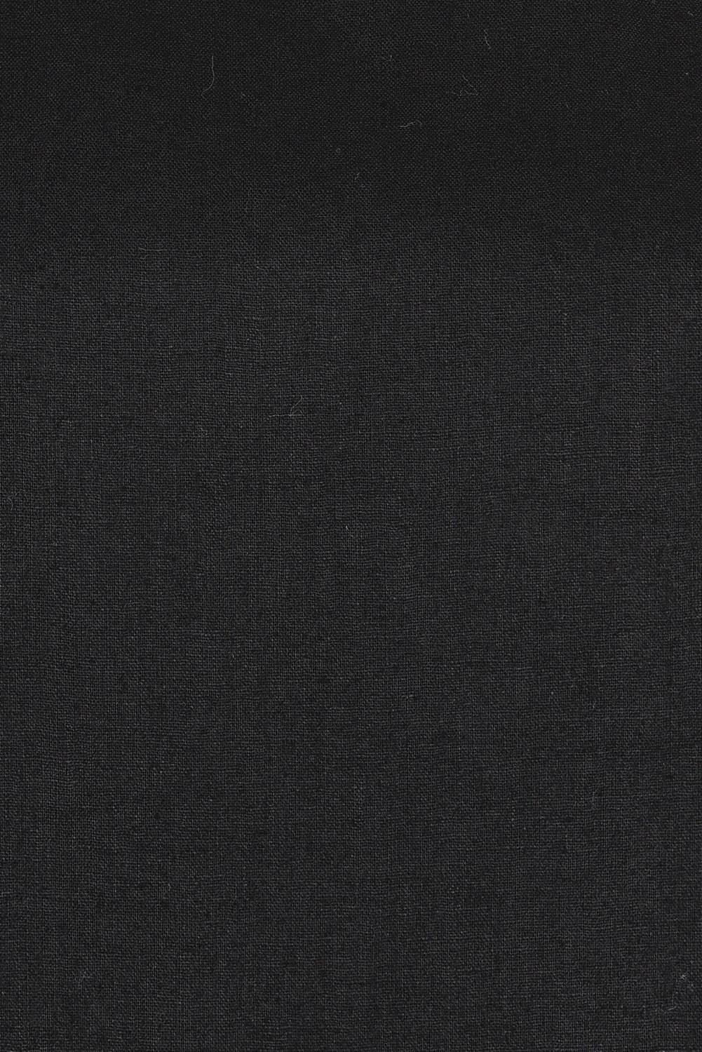 Product shot of the Linen Cotton Split Hem Tank in colour Black (Black), detail