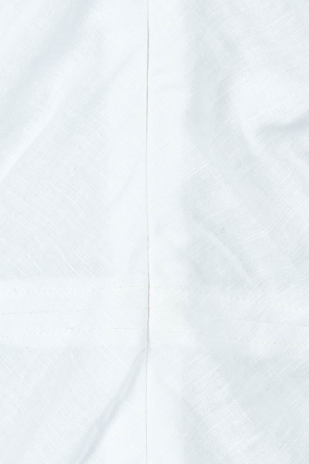 Product shot of the Linen Cotton Midi Bias Dress in colour White (White), detail
