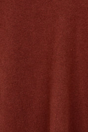 Product shot of the Cotton Cashmere Tunic in colour Chestnut, detail