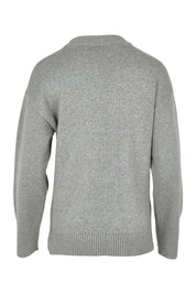 Product shot of the Cotton Wool Cashmere Relaxed Jumper in colour Opalgrey (Grey), from the back