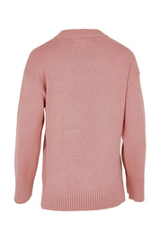 Product shot of the Cotton Wool Cashmere Relaxed Jumper in colour Pink (Pink), from the back