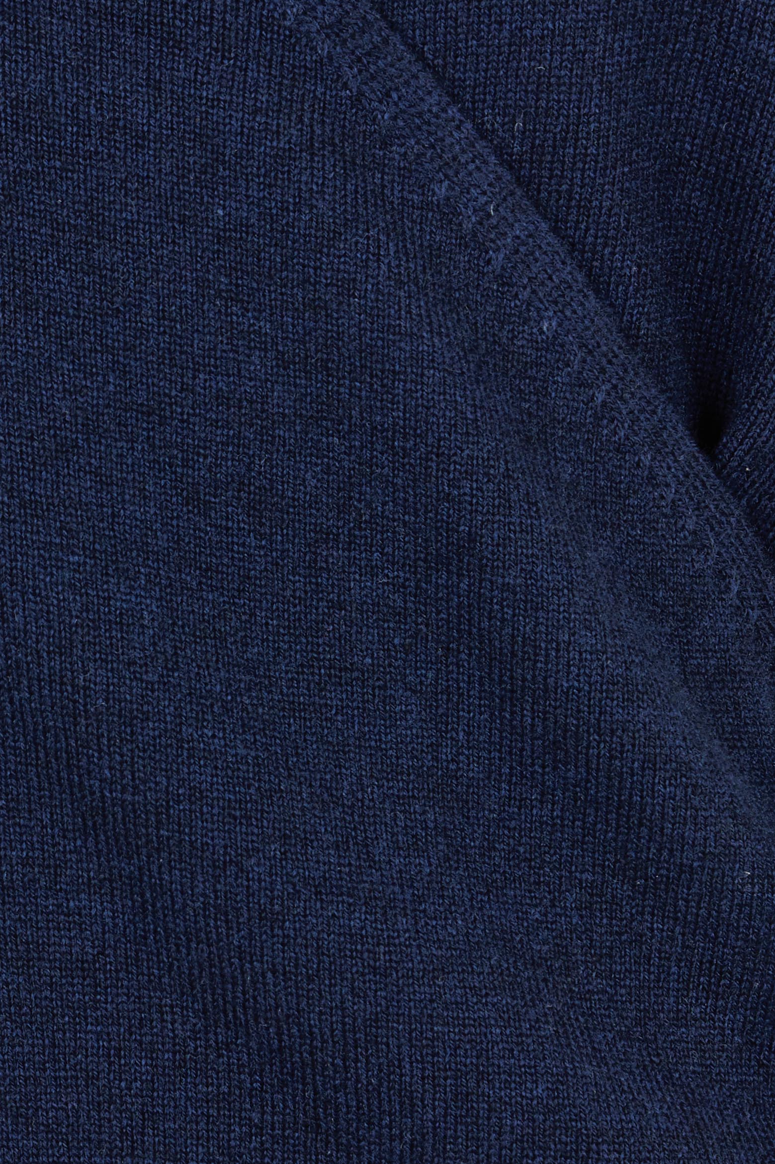 Product shot of the Wool Cashmere Wrap Sweater in colour Peacoat (Blue), detail