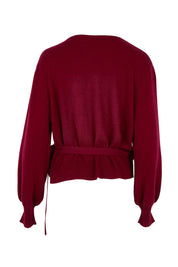 Wool Cashmere Wrap Sweater – Rosewood