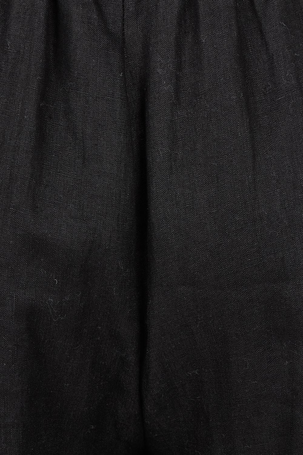 Product shot of the Linen Drawstring Pant in colour Black (Black), detail