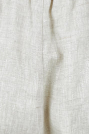 Product shot of the Linen Drawstring Pant in colour Natural, detail
