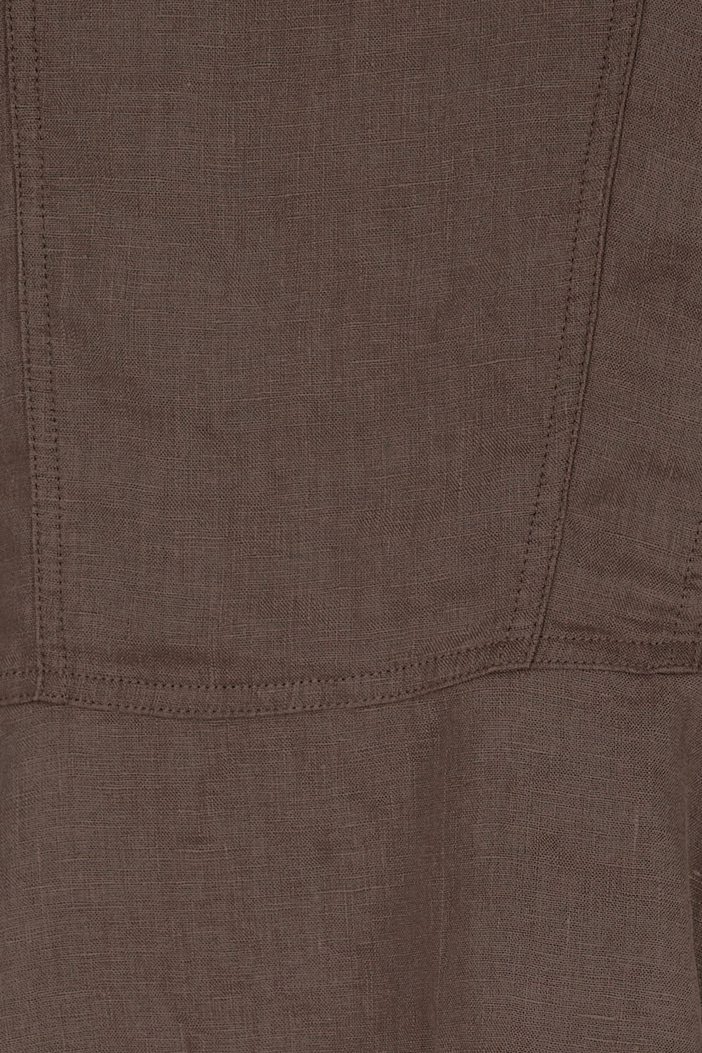 Product shot of the Linen Draped Jacket – Coffee in colour Coffee, showing detail