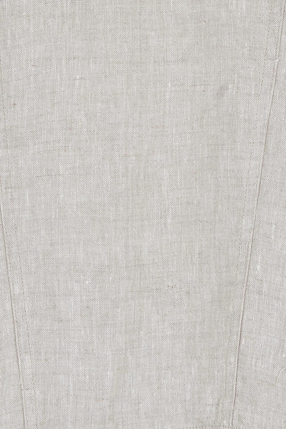 Product shot of the Linen Draped Jacket – Natural in colour Natural, showing detail
