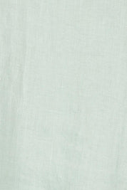 Product shot of the Linen Short Sleeve Top in colour Seafoam (Green), detail
