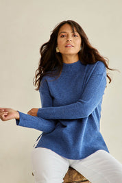 Wool Pull On Jumper – Denim