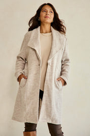 Wool Relaxed Coat – Oat