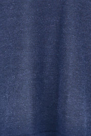 Product shot of the Linen Lyocell Textured Knit Tee – Blue in colour Blue, showing detail
