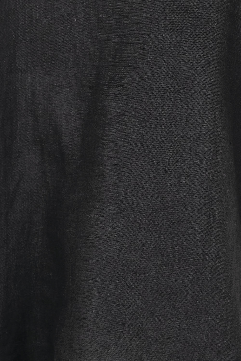 Product shot of the Linen V Neck Tank – Black in colour Black, showing detail