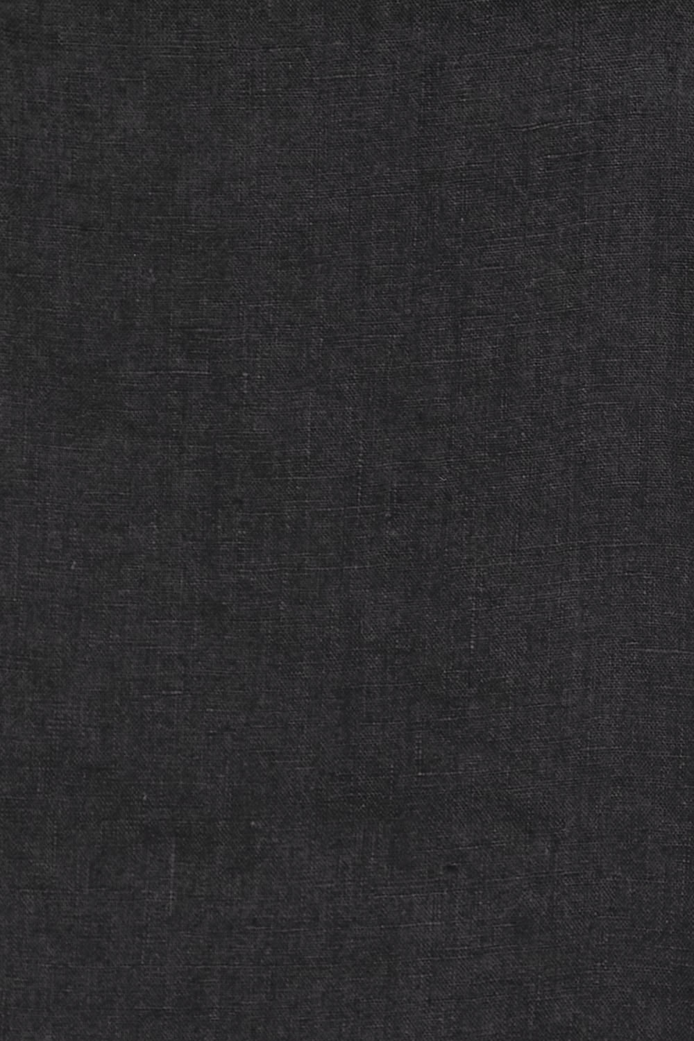 Product shot of the Linen Tank – Black in colour Black, showing detail