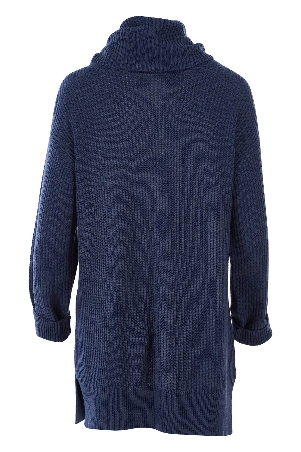 Preloved Cotton Wool Blend Rolled Neck Tunic - BlueDam