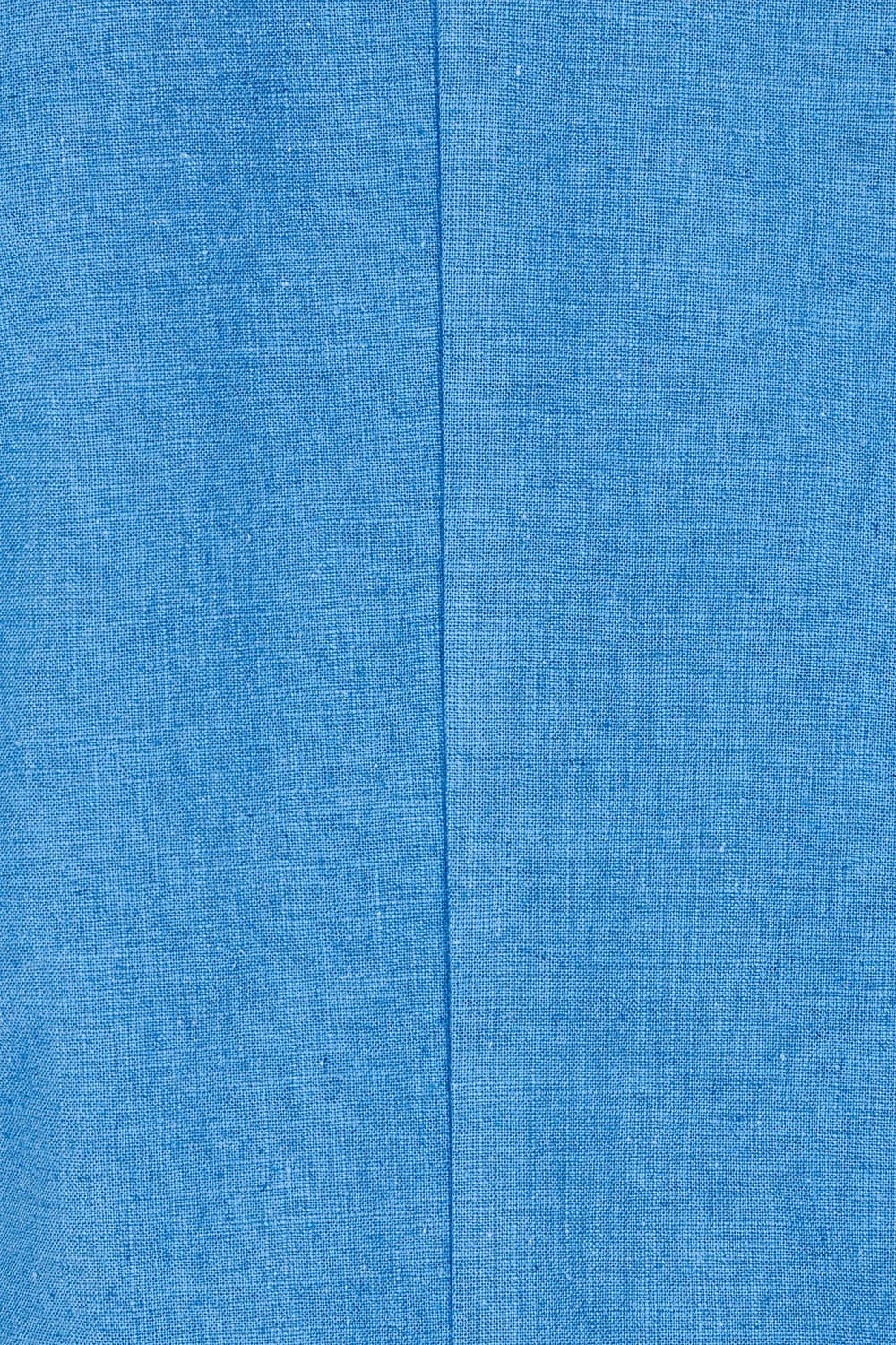 Product shot of the Cotton Linen Blazer in colour Boldblue (Blue), detail