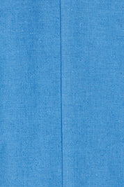 Product shot of the Cotton Linen Blazer in colour Boldblue (Blue), detail