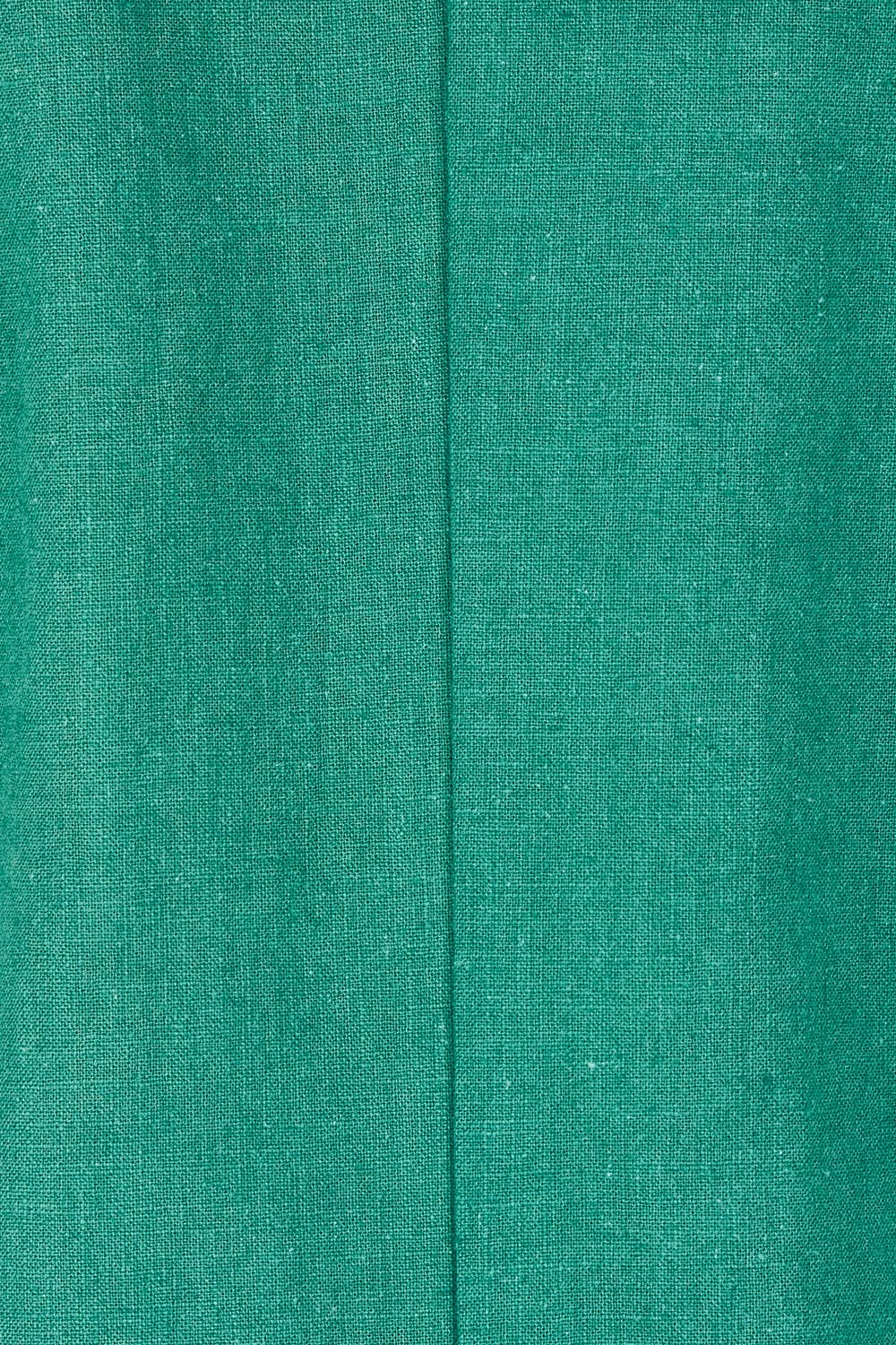 Product shot of the Cotton Linen Blazer in colour Green (Green), detail