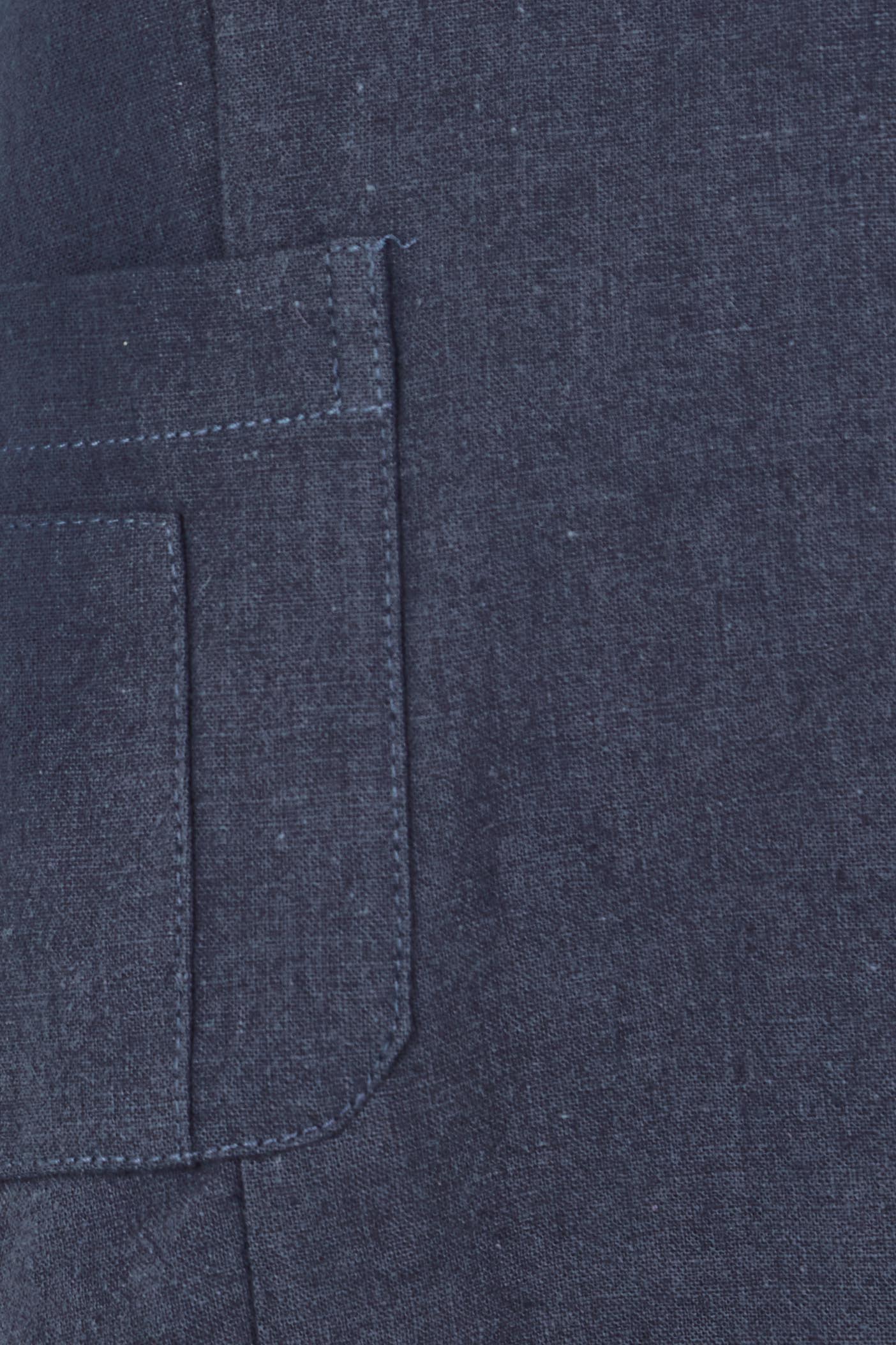 Product shot of the Cotton Linen Blazer in colour Navy (Blue), detail