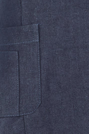 Product shot of the Cotton Linen Blazer in colour Navy (Blue), detail