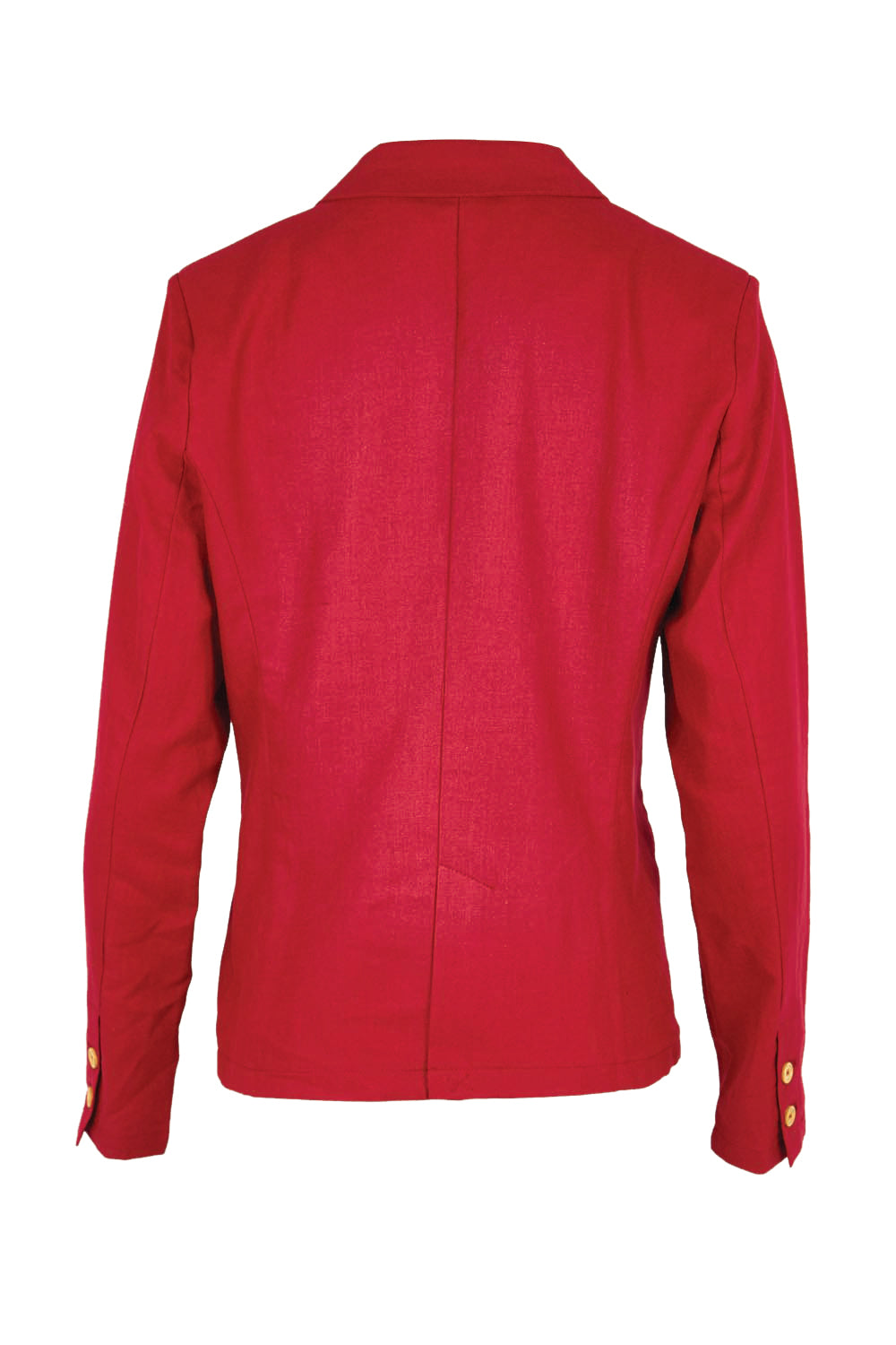 Cotton Linen Blazer – Red