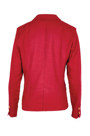 Cotton Linen Blazer – Red