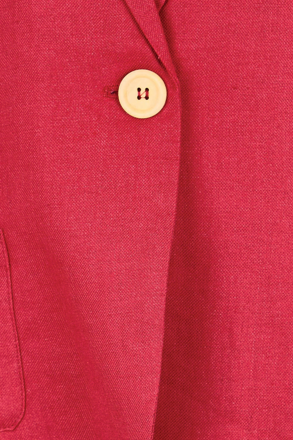Cotton Linen Blazer – Red