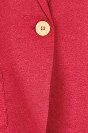 Cotton Linen Blazer – Red