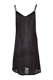 Product shot of the Cotton Slip in colour Black (Black), from the back