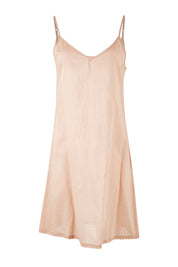 Product shot of the Cotton Slip in colour Sand, from the front