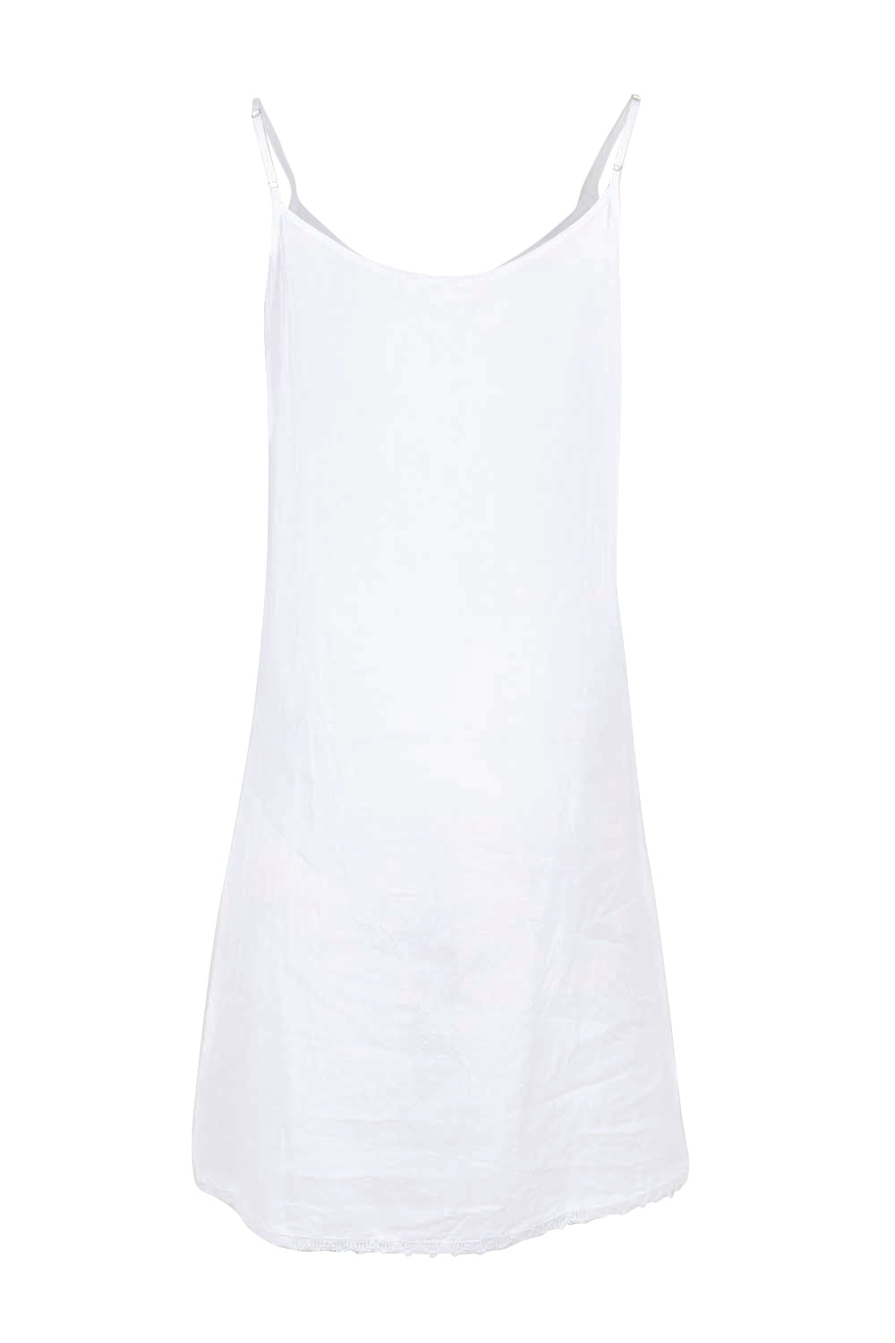 Product shot of the Cotton Slip - White in colour White, from the back
