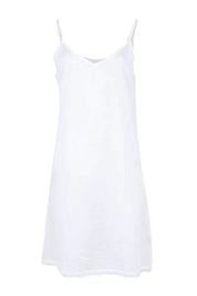 Product shot of the Cotton Slip - White in colour White, from the front