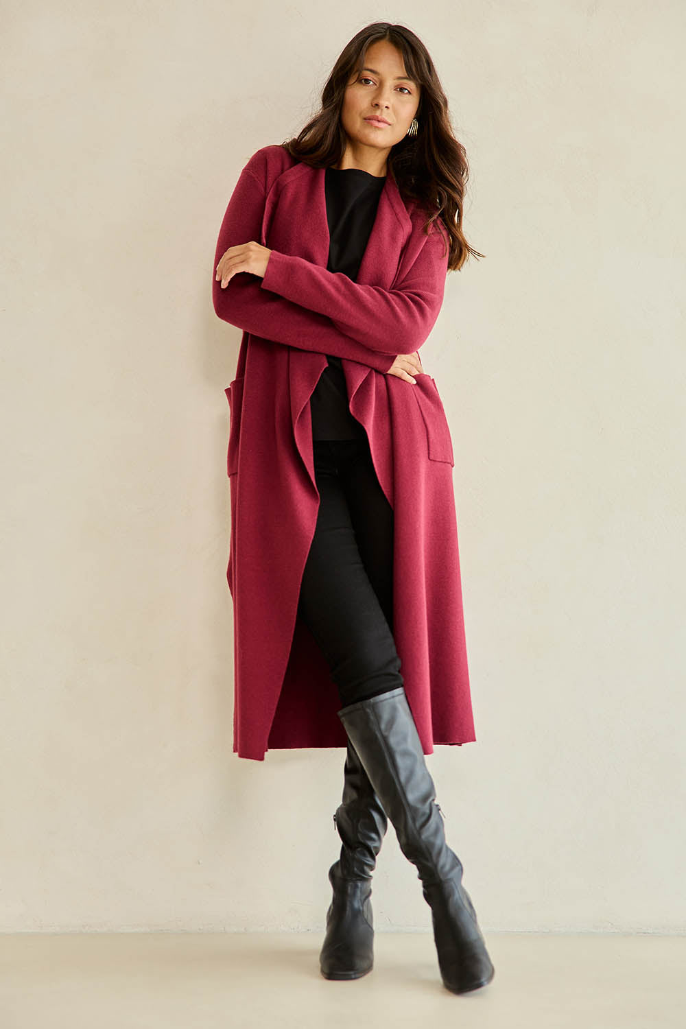 Joni Jacket With Plum Tee & Rust Cords – birdsnest