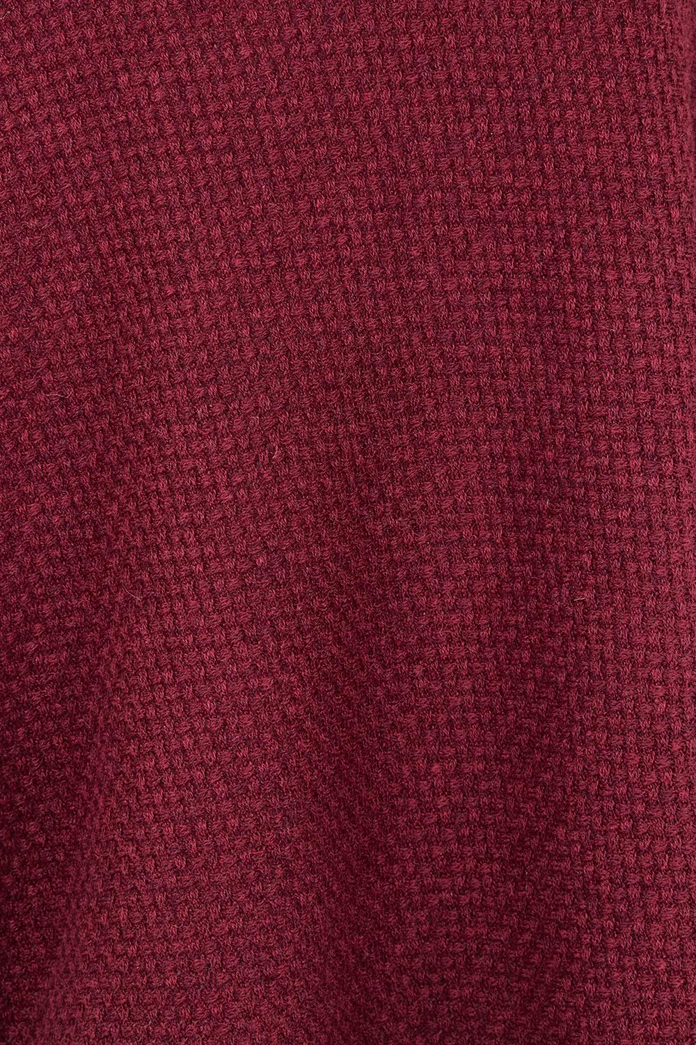 Cotton Cashmere Wool Poncho – Burgundy