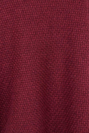 Cotton Cashmere Wool Poncho – Burgundy