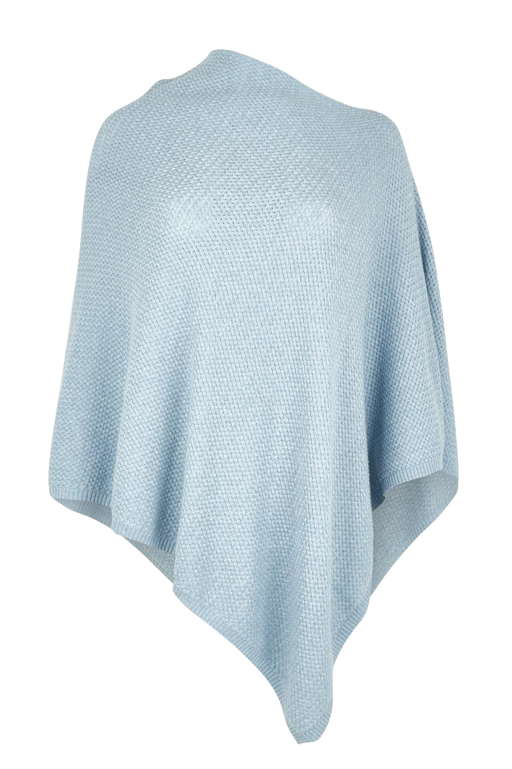 Cotton Cashmere Wool Poncho – Softblue