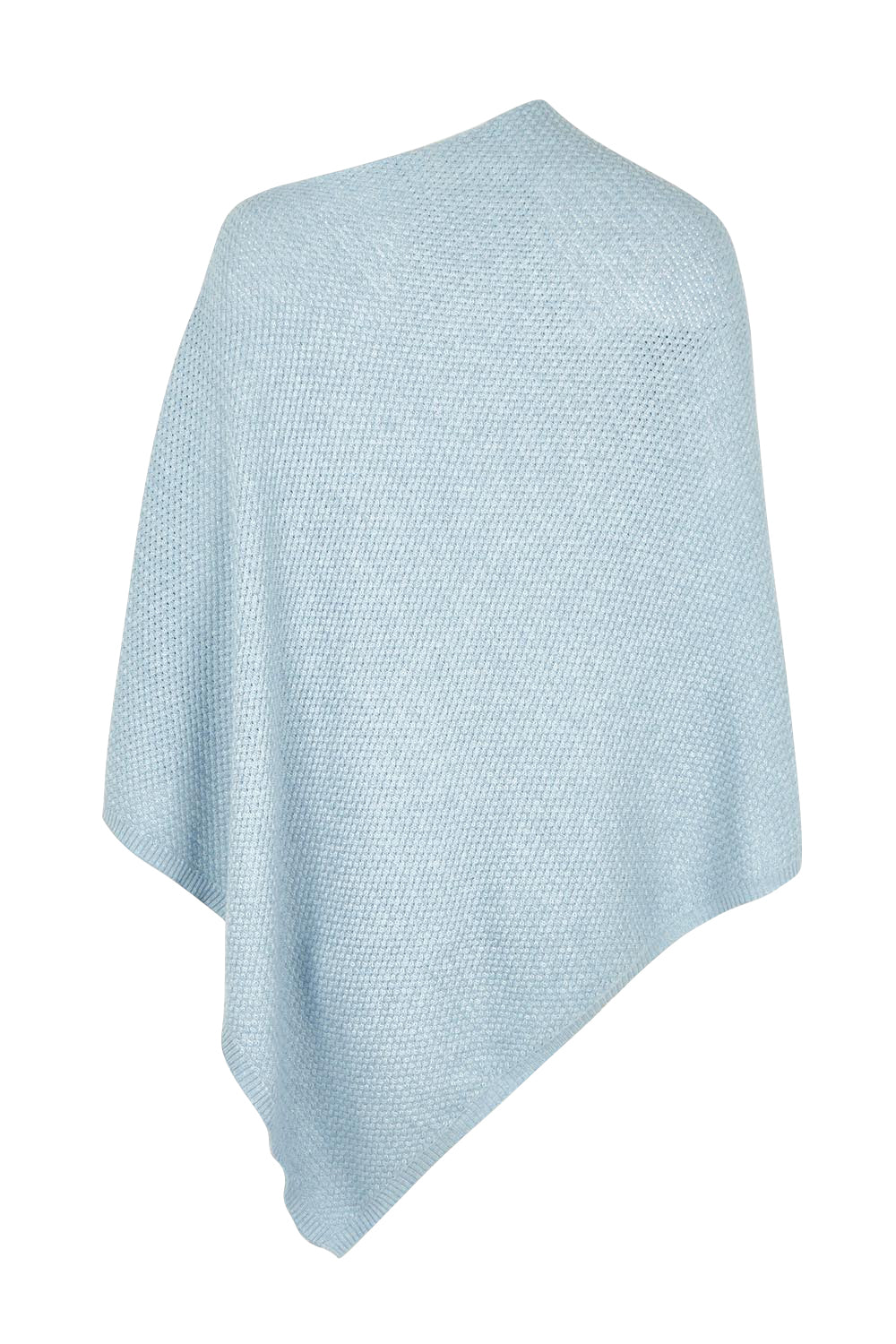 Cotton Cashmere Wool Poncho – Softblue