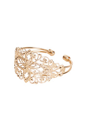 Product shot of the Earthly Delights Bangle in colour Rosegold (Metallics), from the front