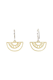 Product shot of the Gold BIB Raw Brass Drop Earring in colour Rawbrass (Metallics), from the front